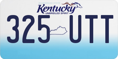 KY license plate 325UTT