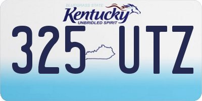 KY license plate 325UTZ