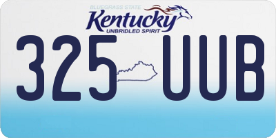 KY license plate 325UUB