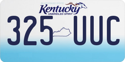 KY license plate 325UUC