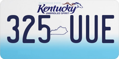 KY license plate 325UUE