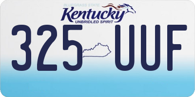 KY license plate 325UUF