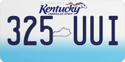 KY license plate 325UUI
