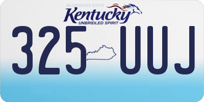 KY license plate 325UUJ