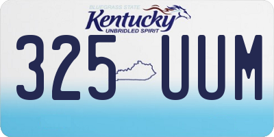KY license plate 325UUM