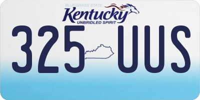 KY license plate 325UUS