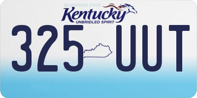 KY license plate 325UUT