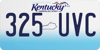 KY license plate 325UVC