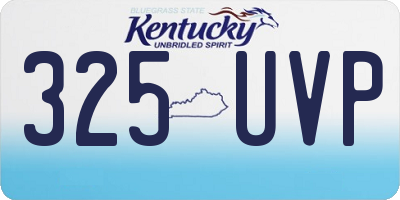 KY license plate 325UVP