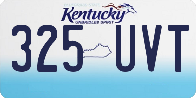 KY license plate 325UVT