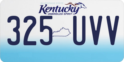 KY license plate 325UVV