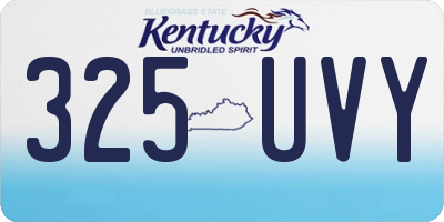 KY license plate 325UVY