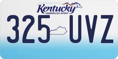 KY license plate 325UVZ