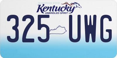 KY license plate 325UWG