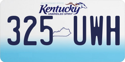 KY license plate 325UWH