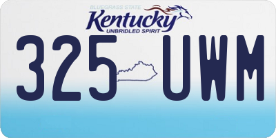 KY license plate 325UWM