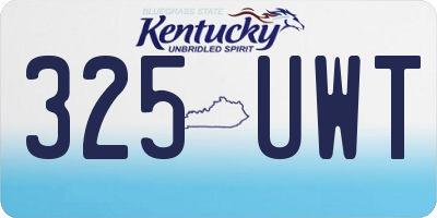 KY license plate 325UWT