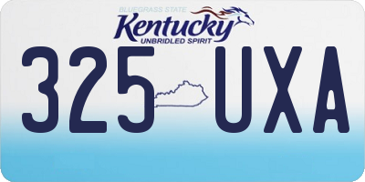 KY license plate 325UXA