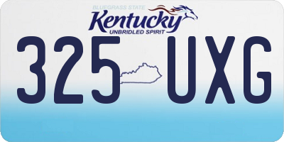 KY license plate 325UXG