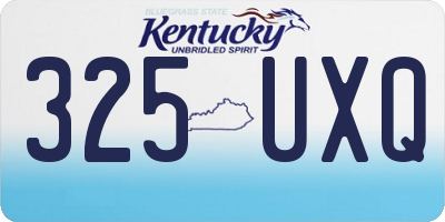 KY license plate 325UXQ