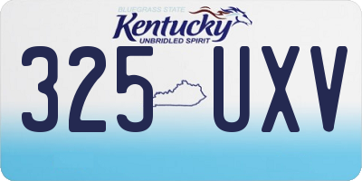KY license plate 325UXV