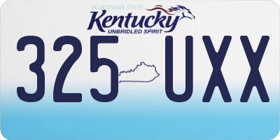 KY license plate 325UXX
