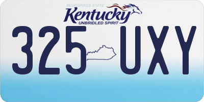 KY license plate 325UXY