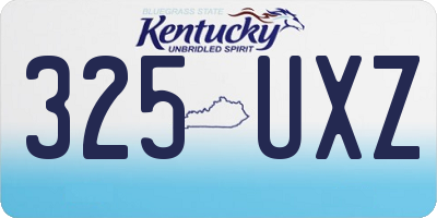 KY license plate 325UXZ
