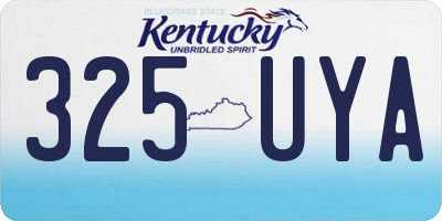 KY license plate 325UYA