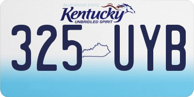 KY license plate 325UYB