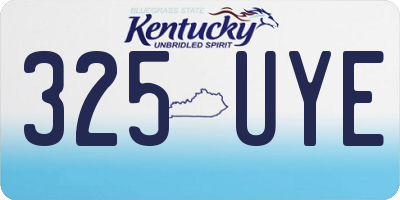 KY license plate 325UYE