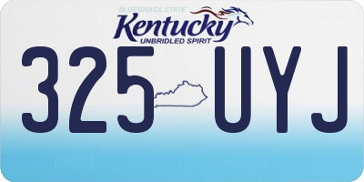 KY license plate 325UYJ