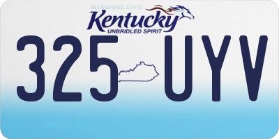 KY license plate 325UYV