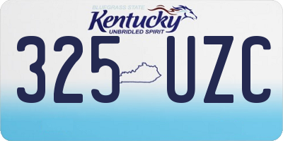 KY license plate 325UZC