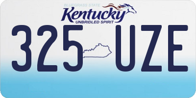 KY license plate 325UZE