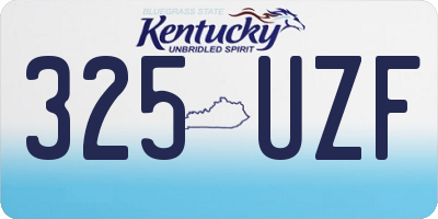 KY license plate 325UZF