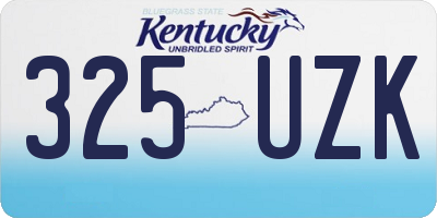 KY license plate 325UZK