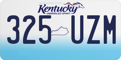 KY license plate 325UZM