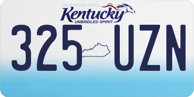 KY license plate 325UZN