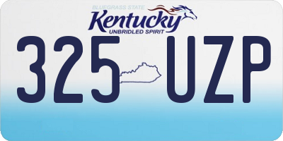 KY license plate 325UZP