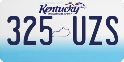 KY license plate 325UZS