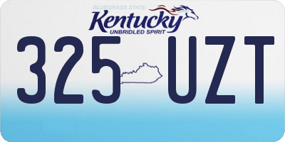 KY license plate 325UZT