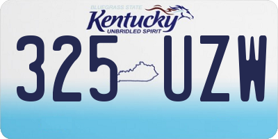 KY license plate 325UZW