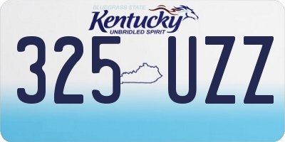 KY license plate 325UZZ