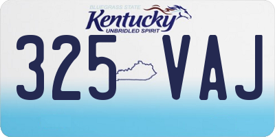 KY license plate 325VAJ