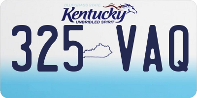 KY license plate 325VAQ