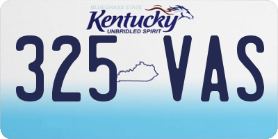 KY license plate 325VAS