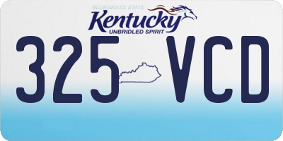 KY license plate 325VCD