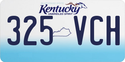 KY license plate 325VCH