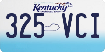 KY license plate 325VCI